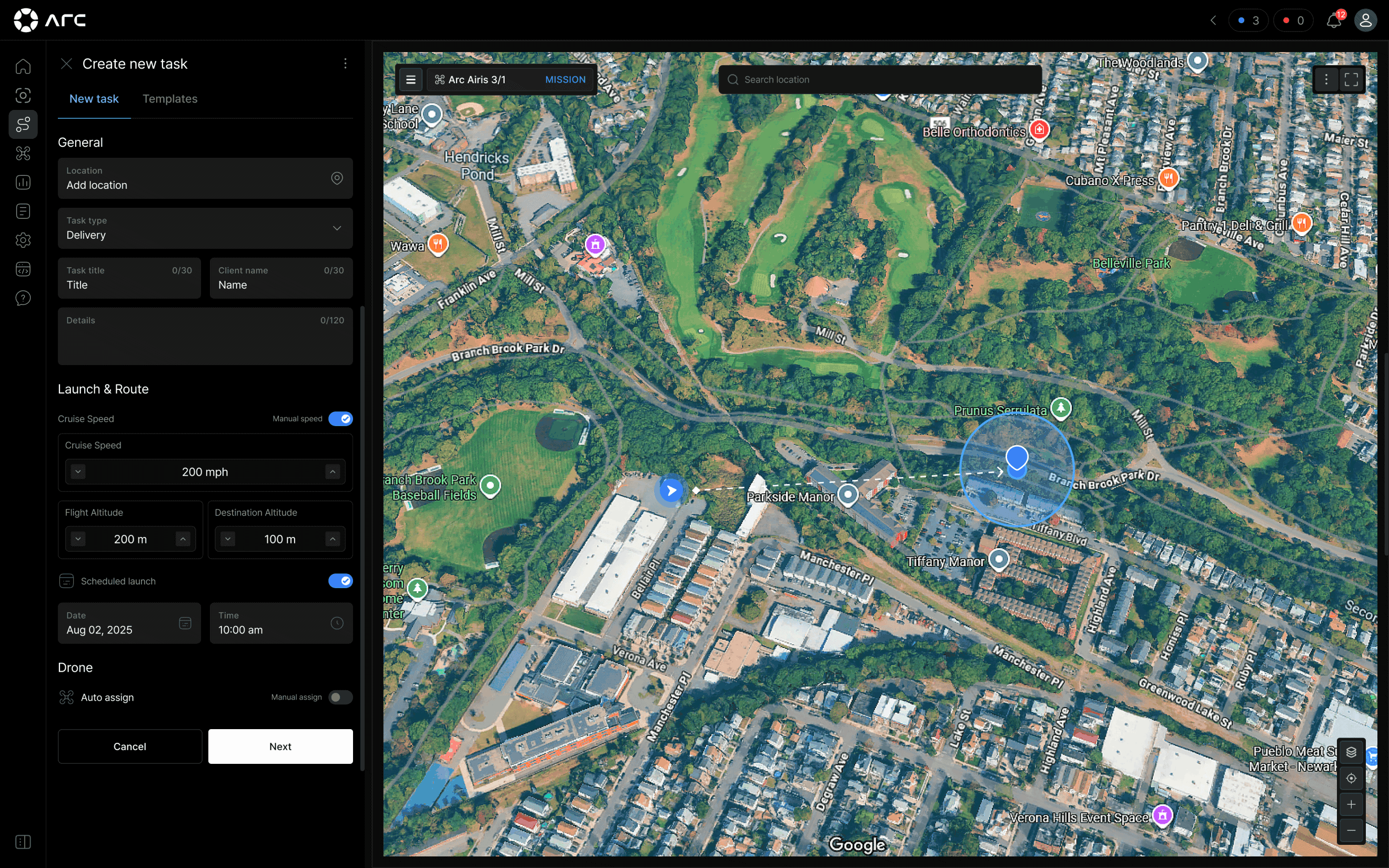 Drone mission planning & fleet management platform